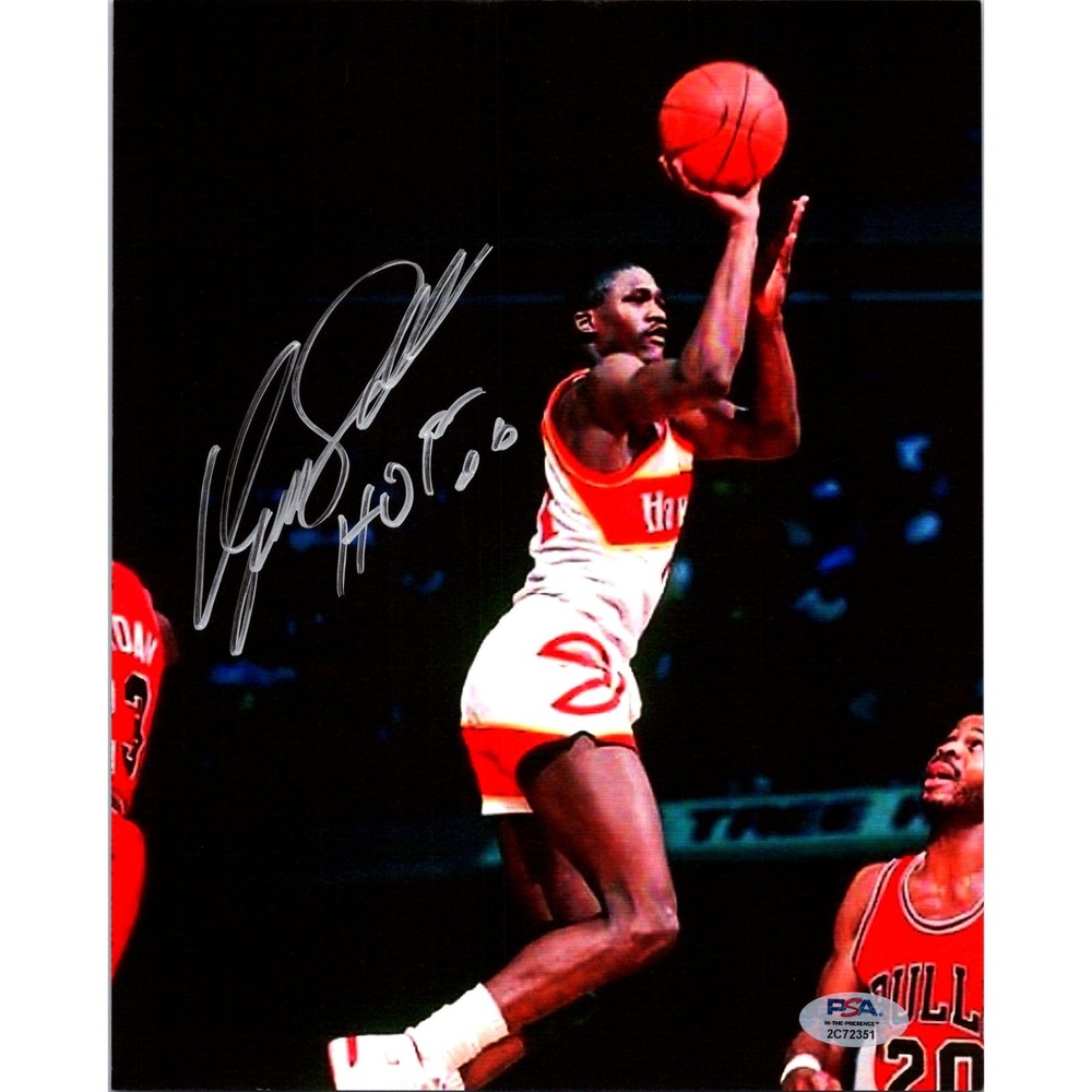 Dominique Wilkins Signed 8x10 Photo Atlanta Hawks - PSA/DNA NBA Dunk Champ